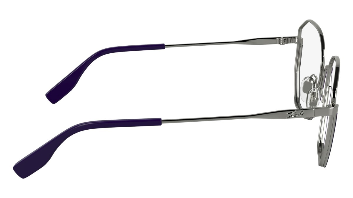 Occhiali da vista Karl Lagerfeld KL356 (532) colore violet/silver forma rettangolare lenti color 3