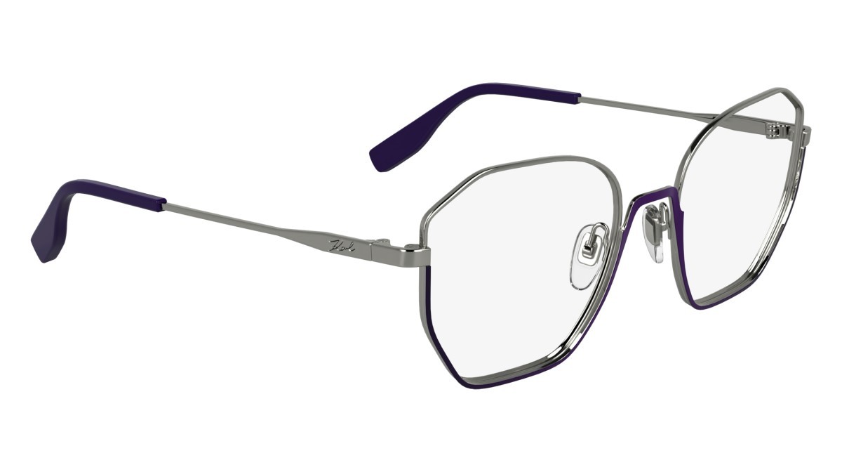 Occhiali da vista Karl Lagerfeld KL356 (532) colore violet/silver forma rettangolare lenti color 3