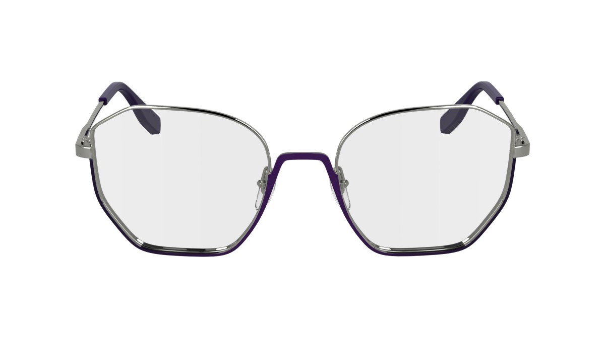 Occhiali da vista Karl Lagerfeld KL356 (532) colore violet/silver forma rettangolare lenti color 3