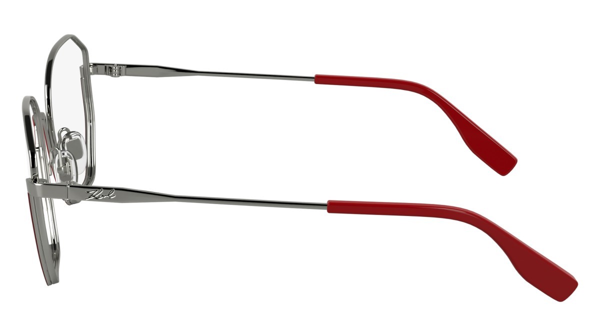 Eyeglasses Karl Lagerfeld KL356 N (638) color red/silver shape rectangle 