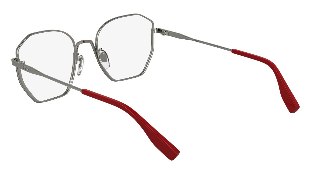 Eyeglasses Karl Lagerfeld KL356 N (638) color red/silver shape rectangle 