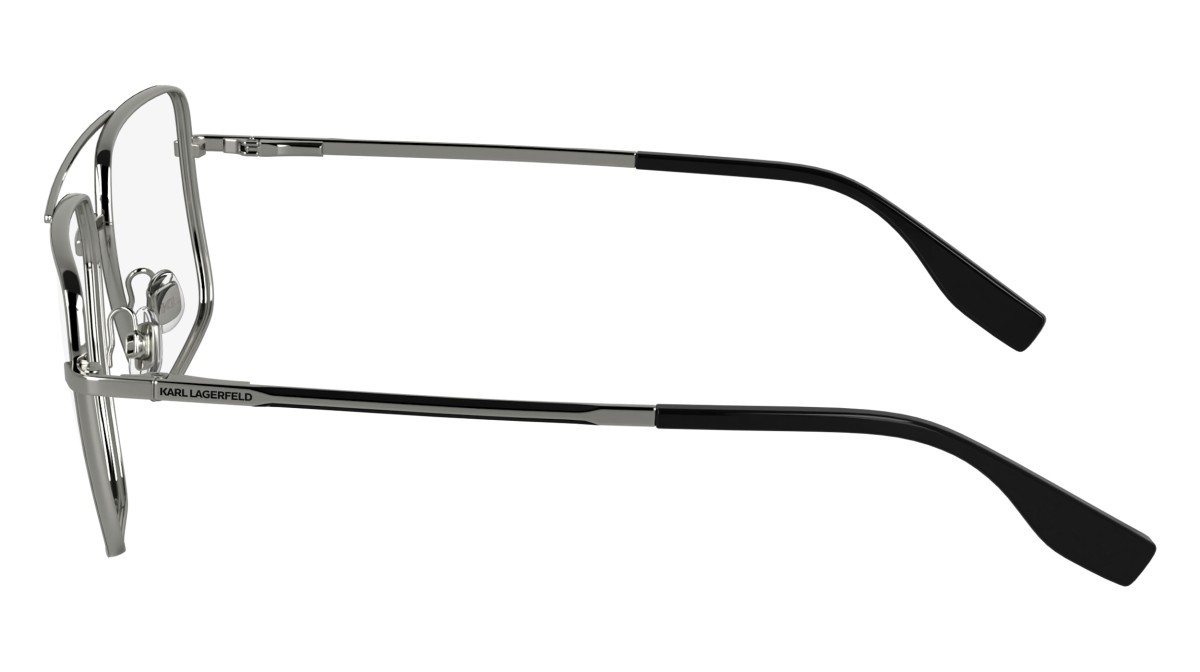 Occhiali da vista Karl Lagerfeld KL357 (041) colore silver forma aviator lenti color 2
