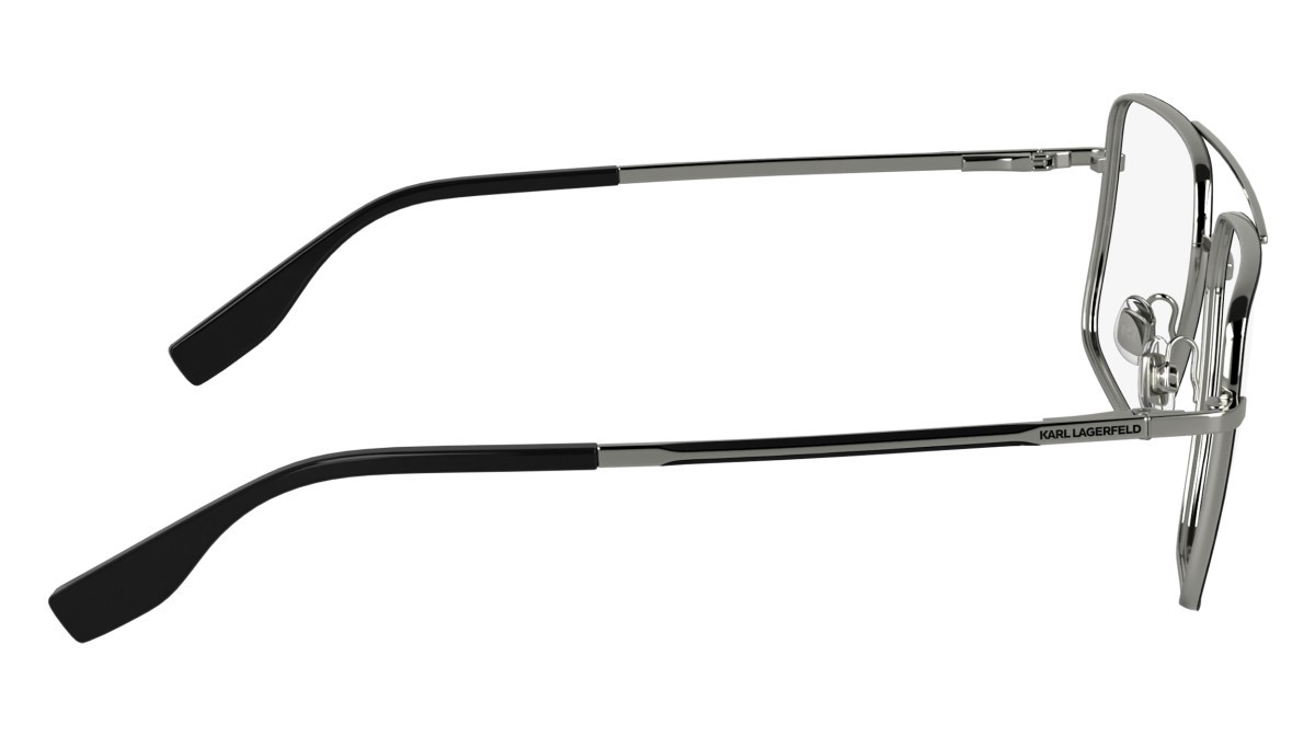 Eyeglasses Karl Lagerfeld KL357 (044) color black/silver shape aviator lenses color 1