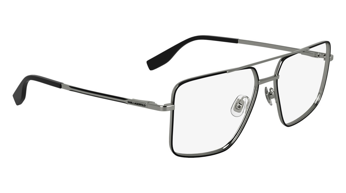 Eyeglasses Karl Lagerfeld KL357 (044) color black/silver shape aviator lenses color 1
