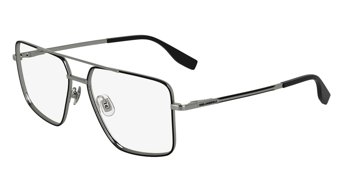 Eyeglasses Karl Lagerfeld KL357 (044) color black/silver shape aviator lenses color 1