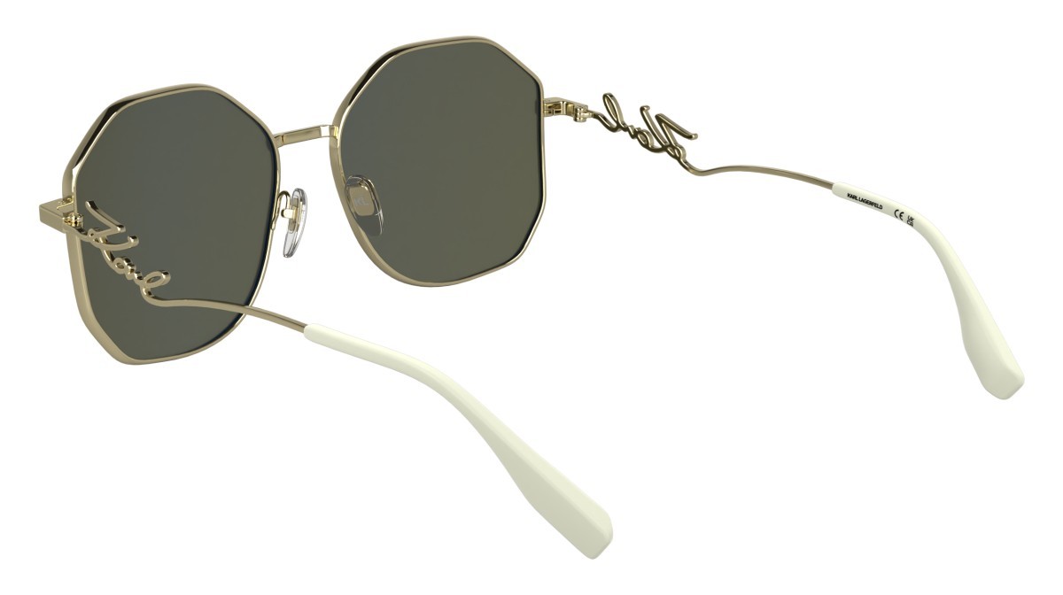 Occhiali da sole Karl Lagerfeld KL358S N (714) colore gold shiny forma rettangolare 