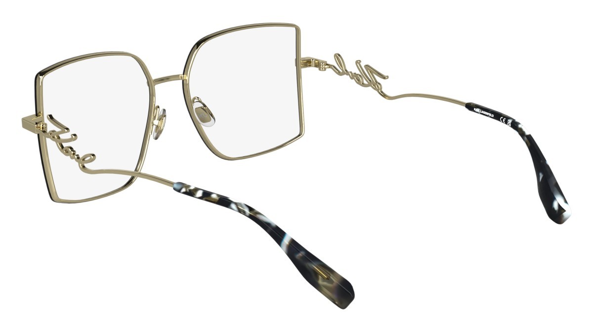 Occhiali da vista Karl Lagerfeld KL359 (714) colore gold shiny forma rettangolare lenti colore - 1