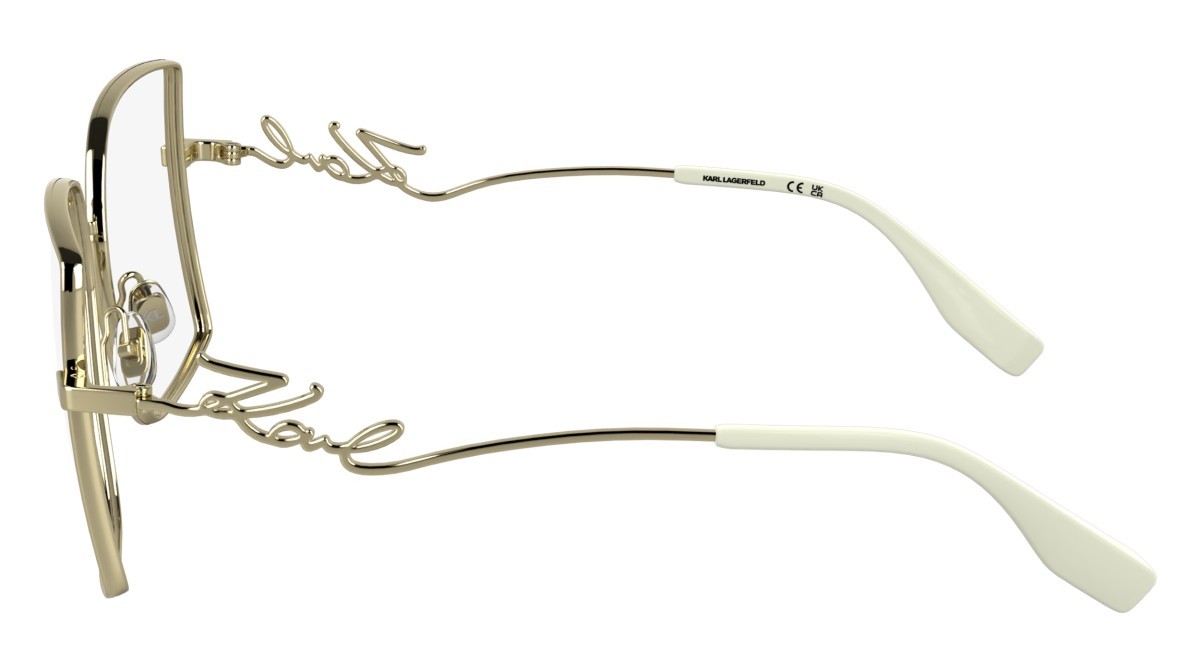 Occhiali da vista Karl Lagerfeld KL359 N (715) colore shiny gold forma rettangolare 