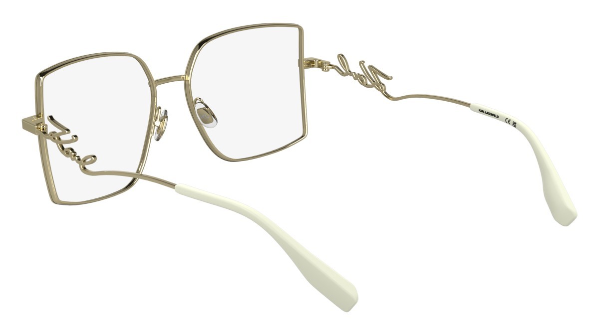 Occhiali da vista Karl Lagerfeld KL359 N (715) colore shiny gold forma rettangolare 