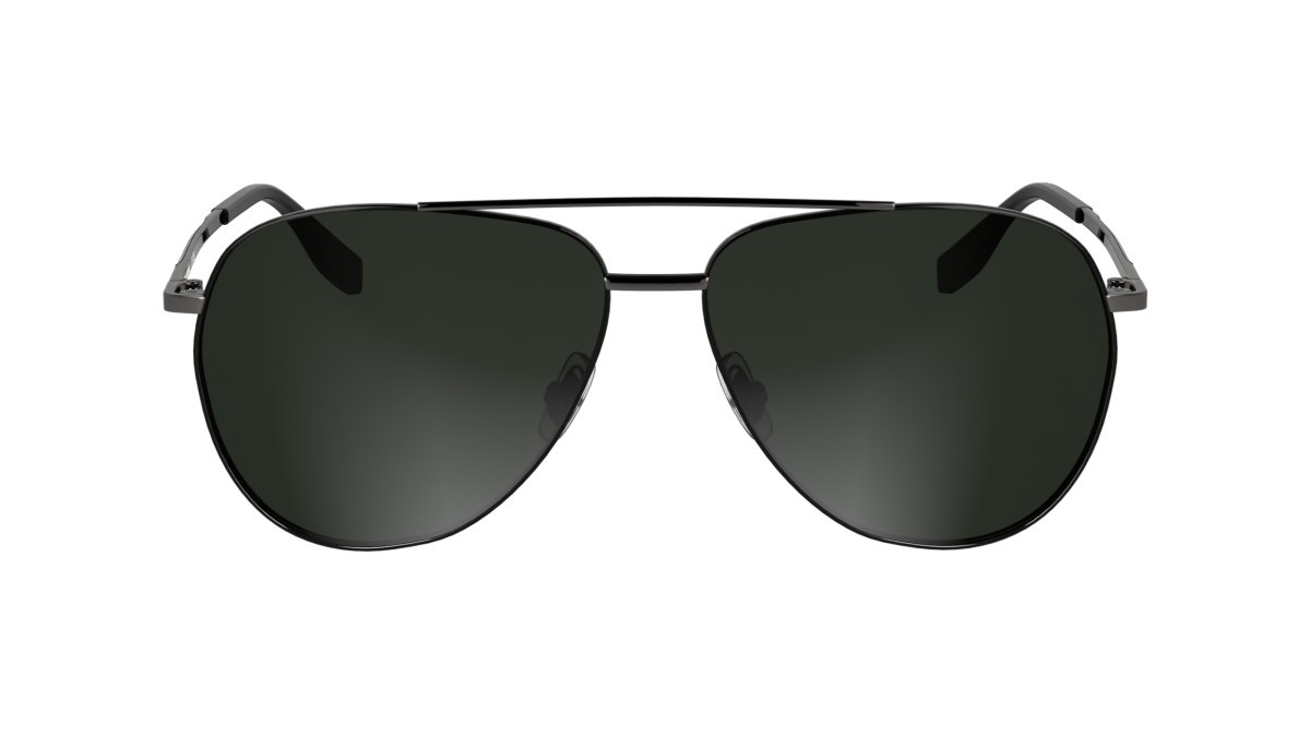 Occhiali da sole Karl Lagerfeld KL360S (015) colore dark gun forma aviator lenti solid smoke
