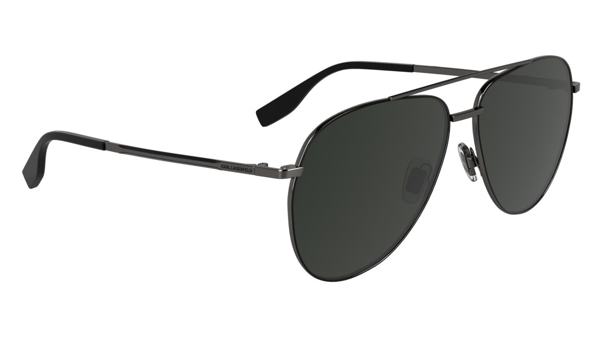 Occhiali da sole Karl Lagerfeld KL360S N (015) colore dark gun forma aviator 