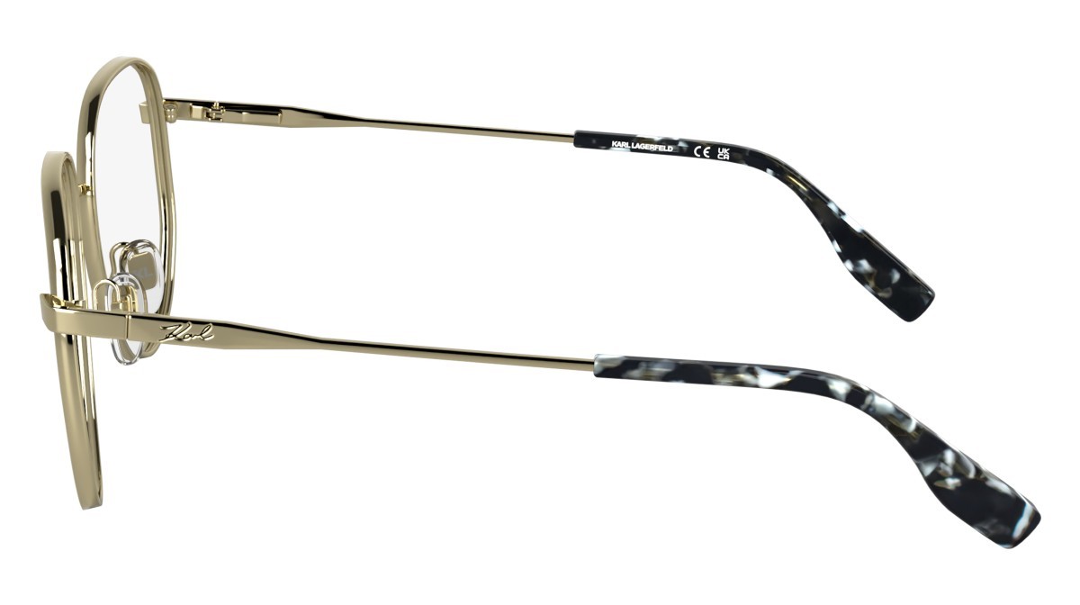 Occhiali da vista Karl Lagerfeld KL361 N (714) colore gold shiny forma aviator 