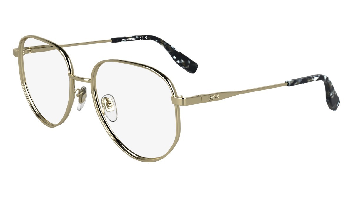 Occhiali da vista Karl Lagerfeld KL361 N (714) colore gold shiny forma aviator 