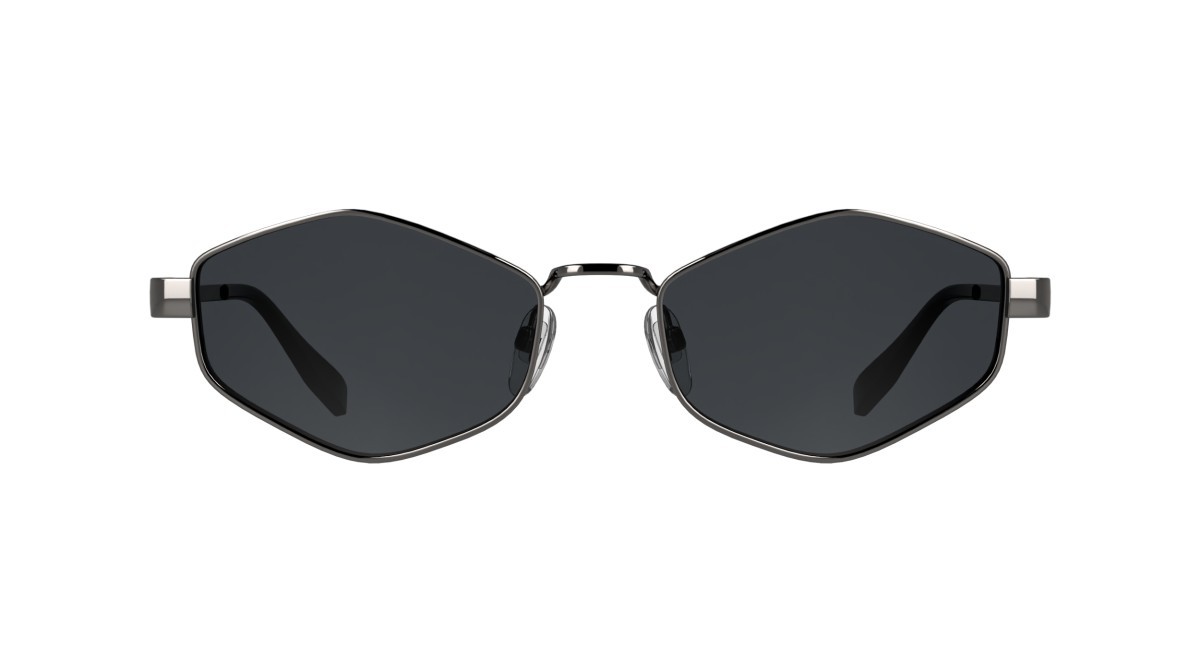 Occhiali da sole Karl Lagerfeld KL365S (021) colore dark silver forma cat eye lenti solid smoke