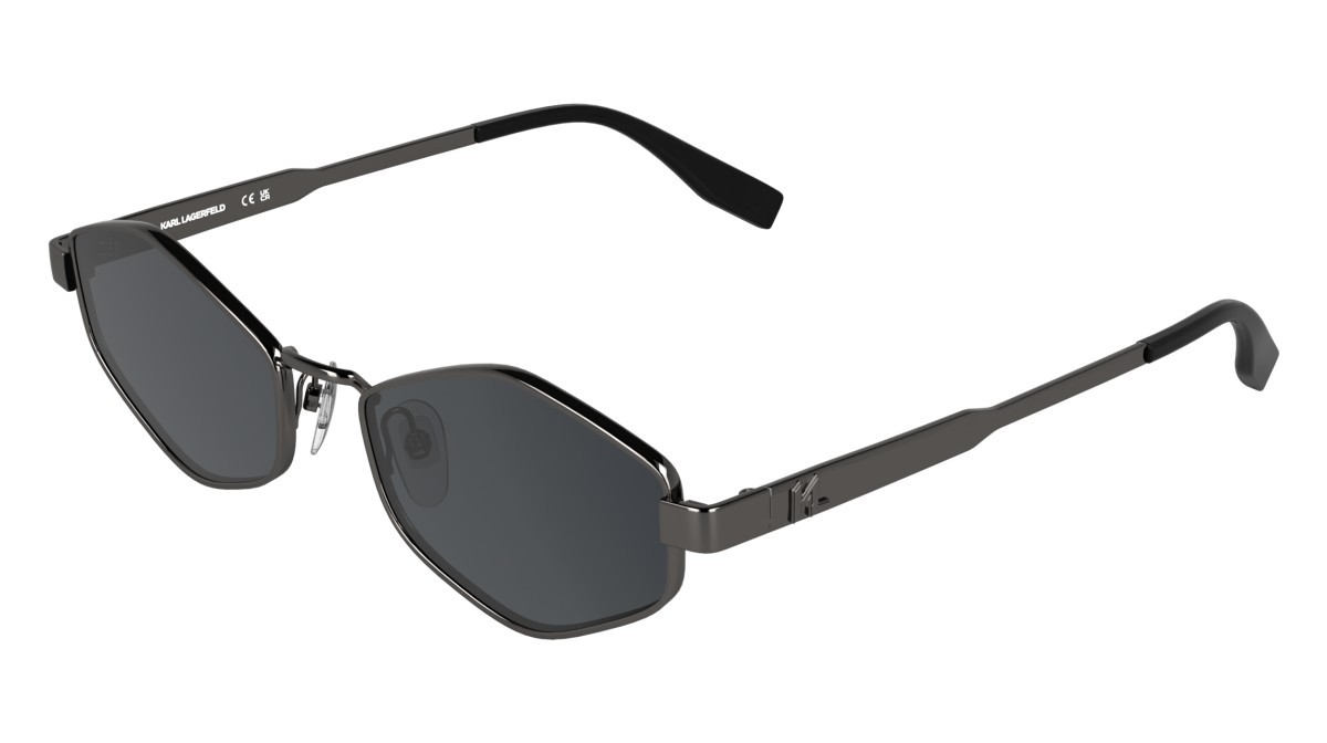 Occhiali da sole Karl Lagerfeld KL365S (021) colore dark silver forma cat eye lenti solid smoke