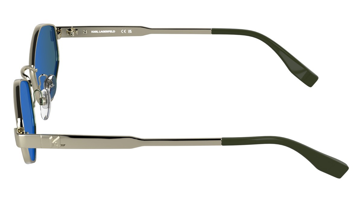 Sonnenbrillen Karl Lagerfeld KL365S (712) farbe light gold form cat-eye gläser solid mirror green