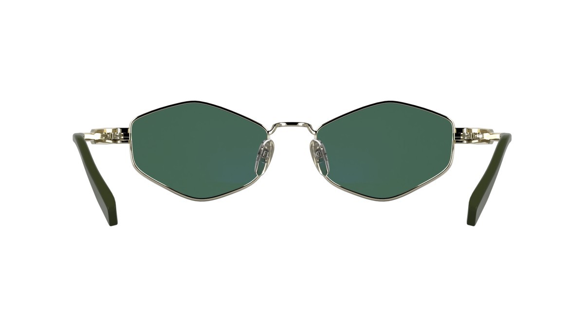 Sonnenbrillen Karl Lagerfeld KL365S (712) farbe light gold form cat-eye gläser solid mirror green