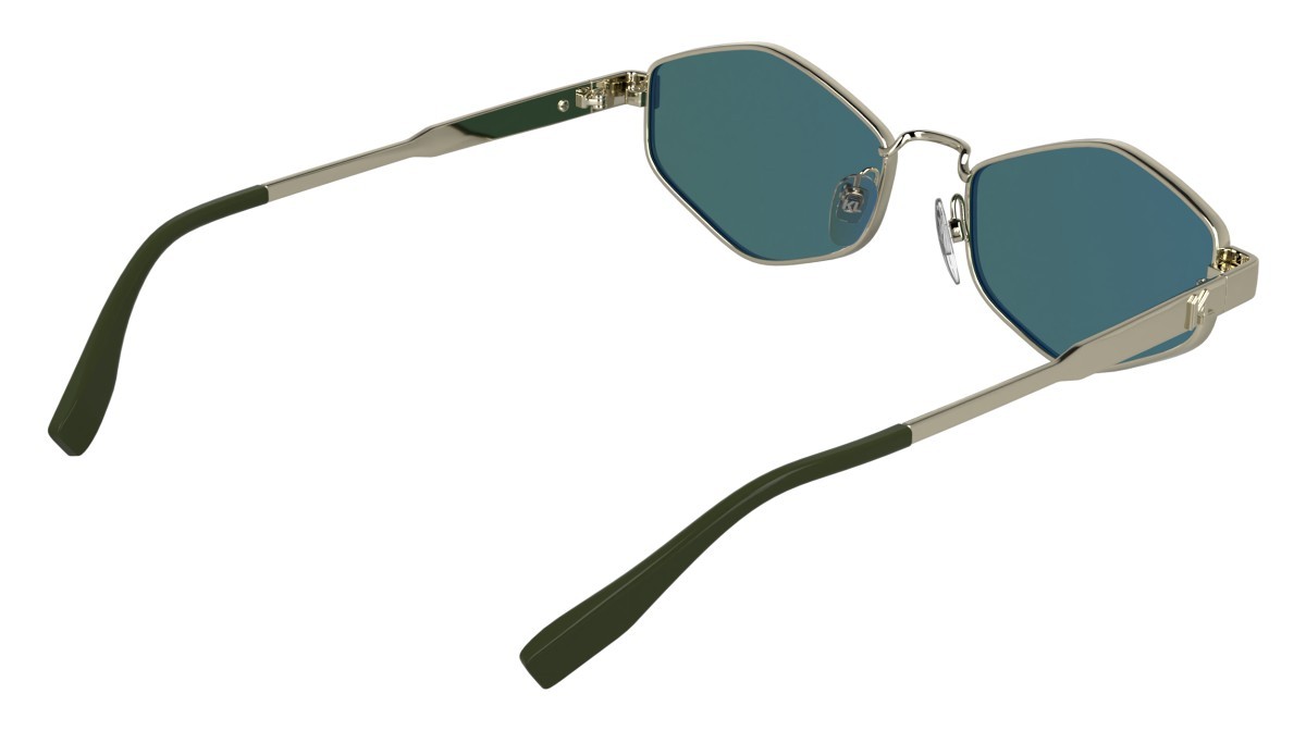 Sonnenbrillen Karl Lagerfeld KL365S (712) farbe light gold form cat-eye gläser solid mirror green