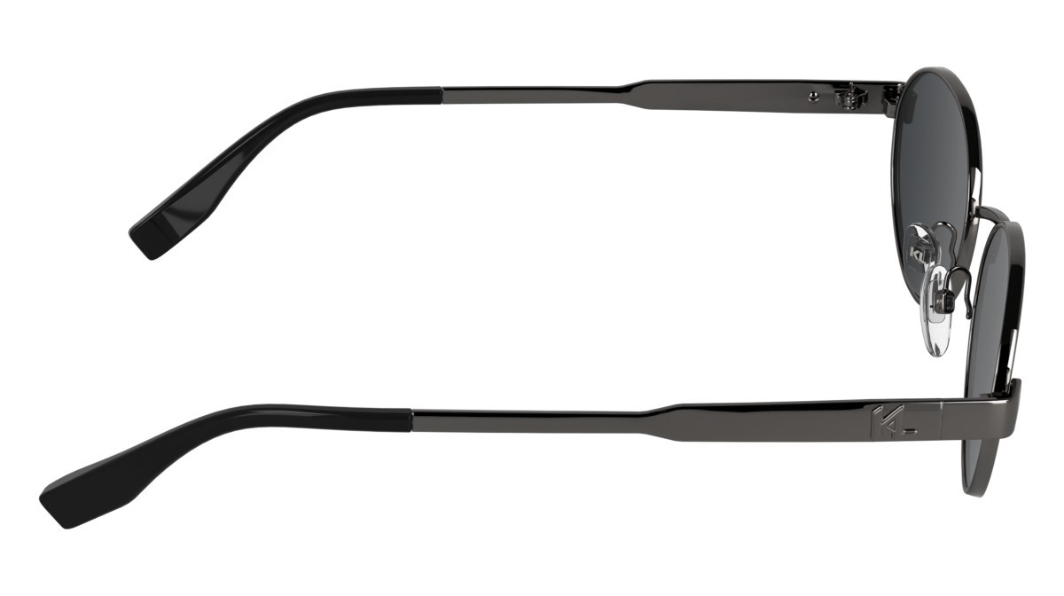 Occhiali da sole Karl Lagerfeld KL366S (021) colore dark silver forma ovale lenti solid smoke