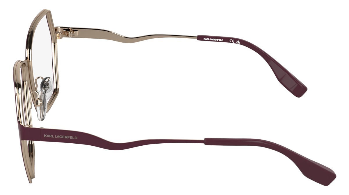 Occhiali da vista Karl Lagerfeld KL368 (605) colore wine/rose gold forma rettangolare 