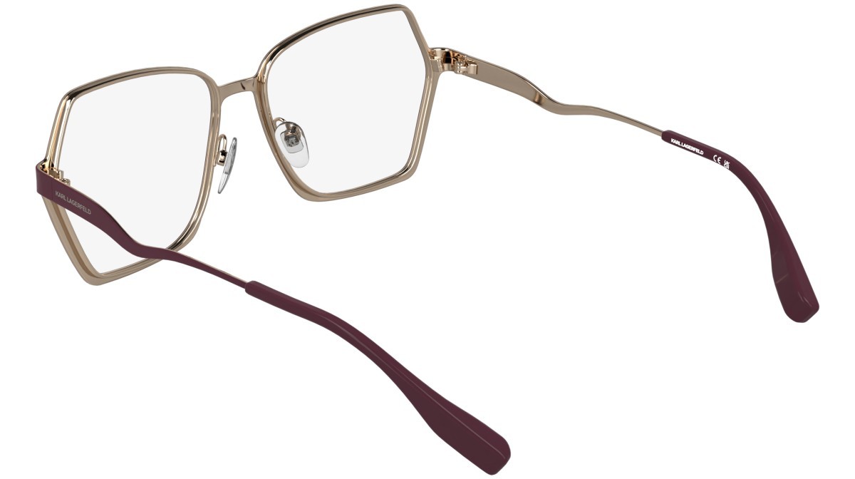 Occhiali da vista Karl Lagerfeld KL368 (605) colore wine/rose gold forma rettangolare 