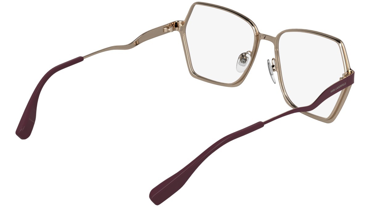 Occhiali da vista Karl Lagerfeld KL368 (605) colore wine/rose gold forma rettangolare 