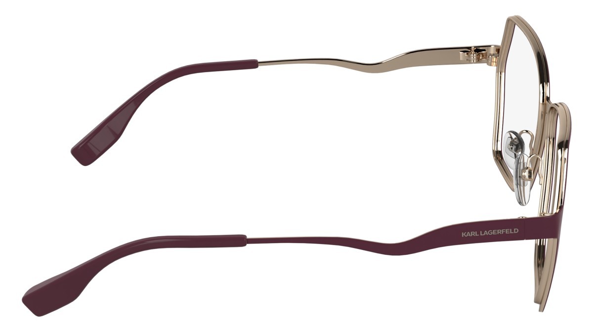 Occhiali da vista Karl Lagerfeld KL368 (605) colore wine/rose gold forma rettangolare 