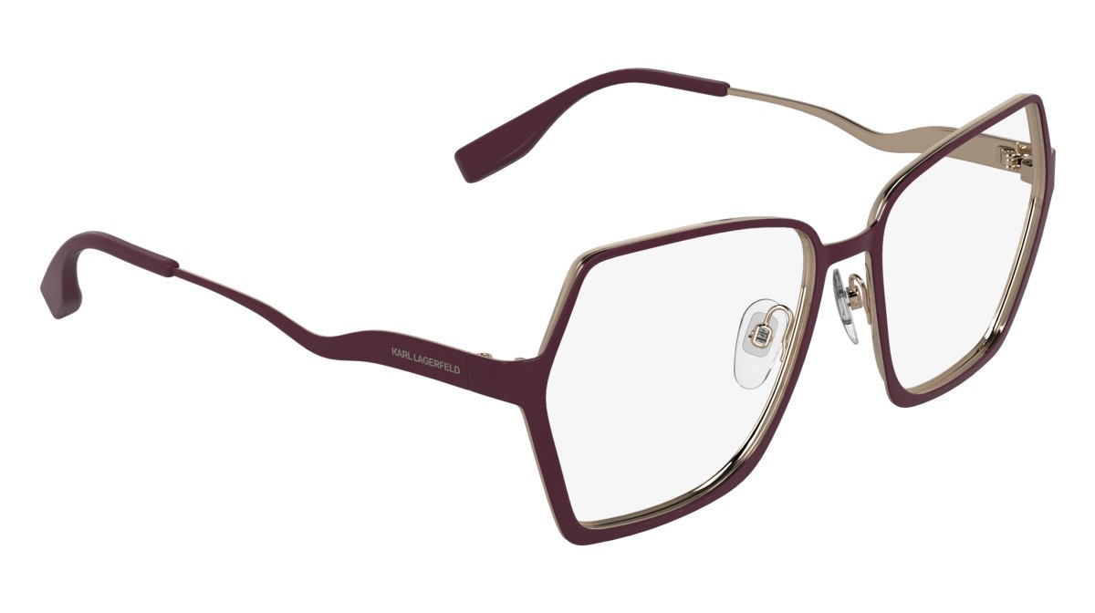 Occhiali da vista Karl Lagerfeld KL368 (605) colore wine/rose gold forma rettangolare 