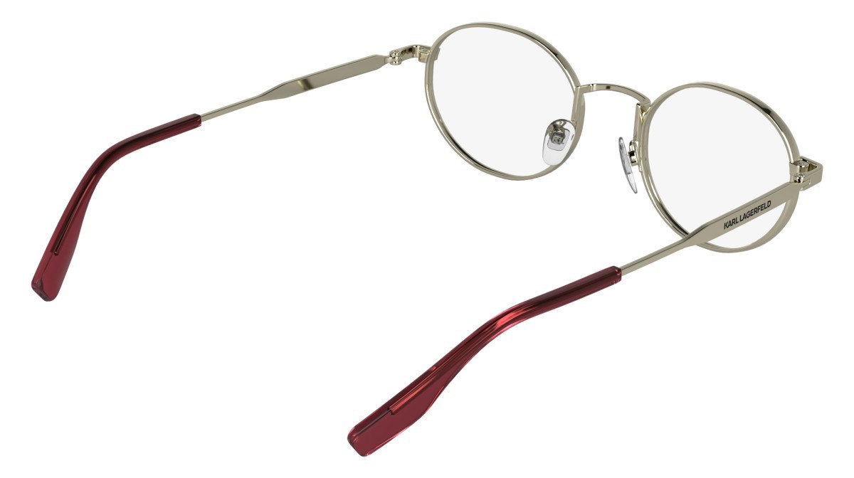 Occhiali da vista Karl Lagerfeld KL369 (727) colore light gold/burgundy forma ovale 