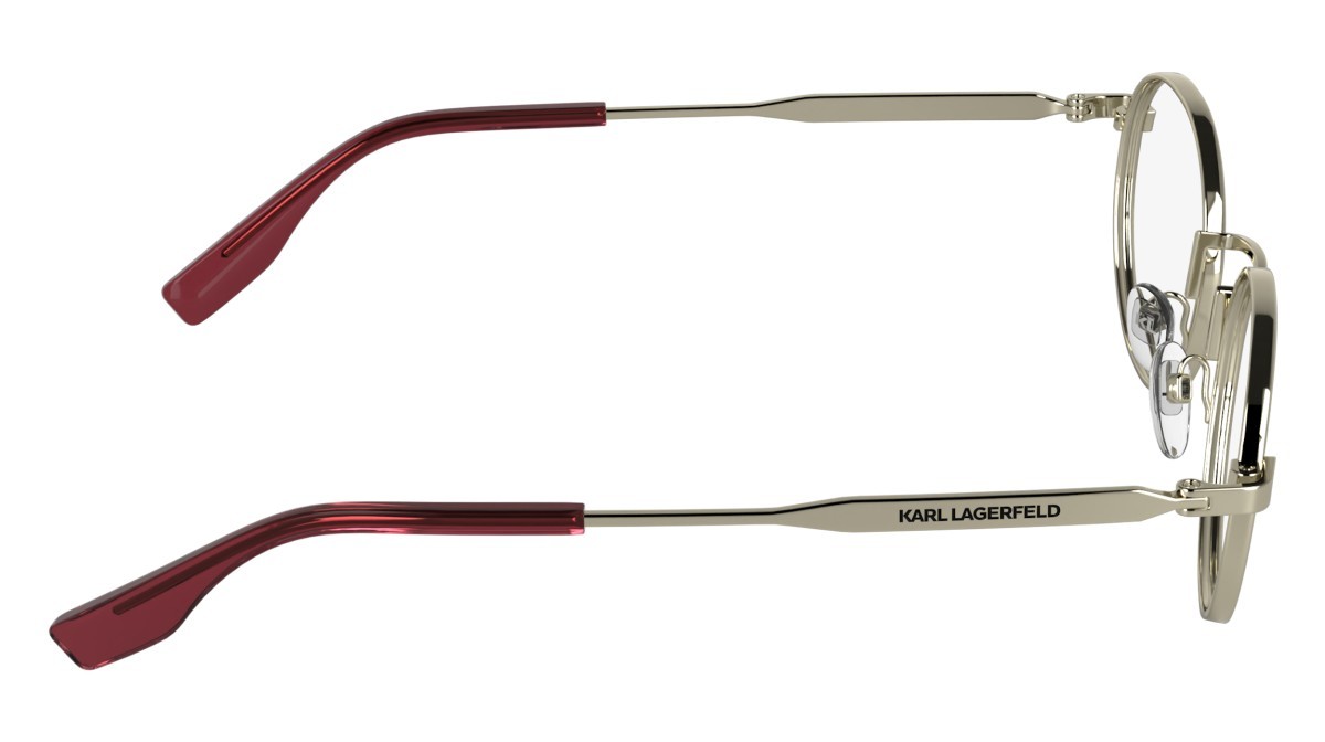 Occhiali da vista Karl Lagerfeld KL369 (727) colore light gold/burgundy forma ovale 