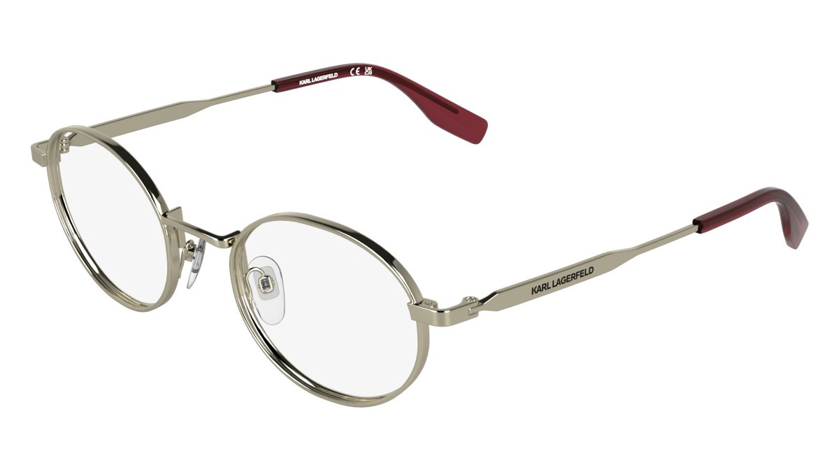 Occhiali da vista Karl Lagerfeld KL369 (727) colore light gold/burgundy forma ovale 