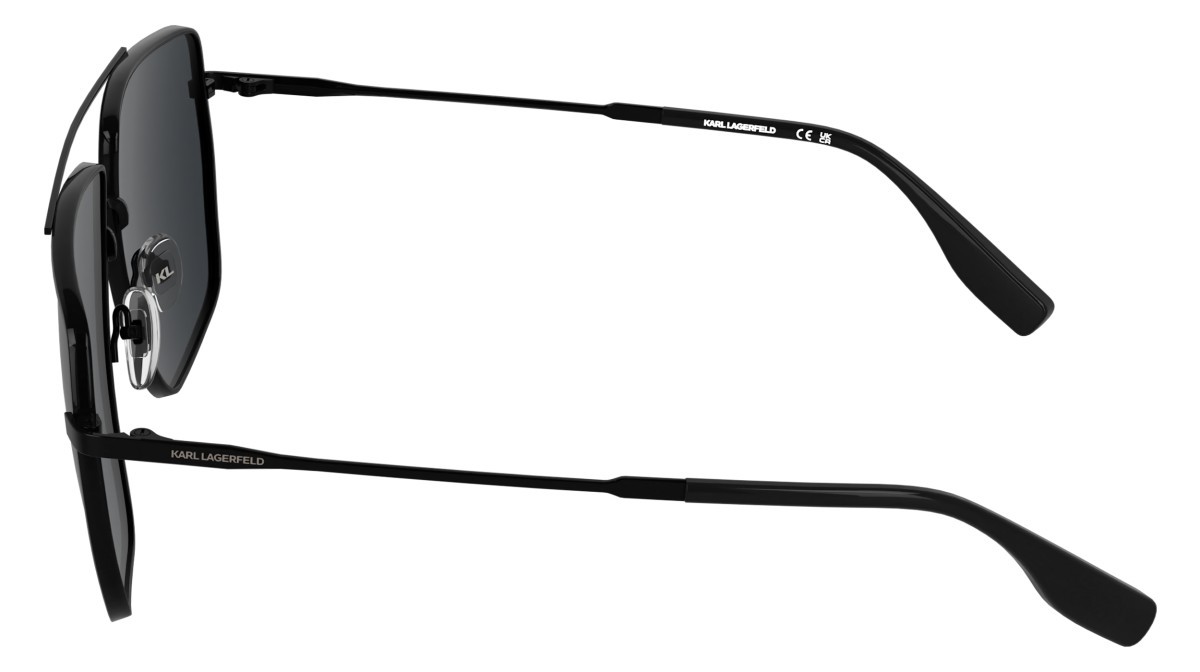 Occhiali da sole Karl Lagerfeld KL370S (001) colore black forma navigator lenti solid smoke