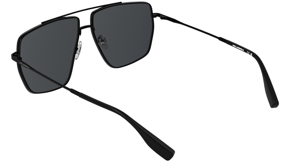 Occhiali da sole Karl Lagerfeld KL370S (001) colore black forma navigator lenti solid smoke