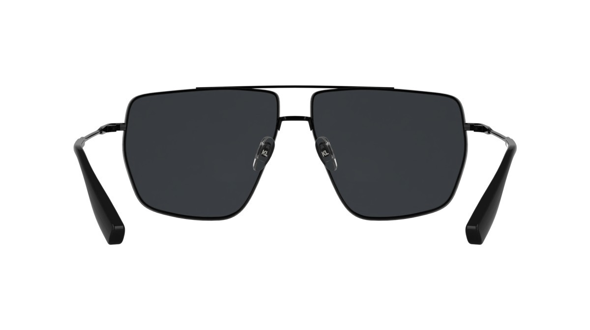 Occhiali da sole Karl Lagerfeld KL370S (001) colore black forma navigator lenti solid smoke