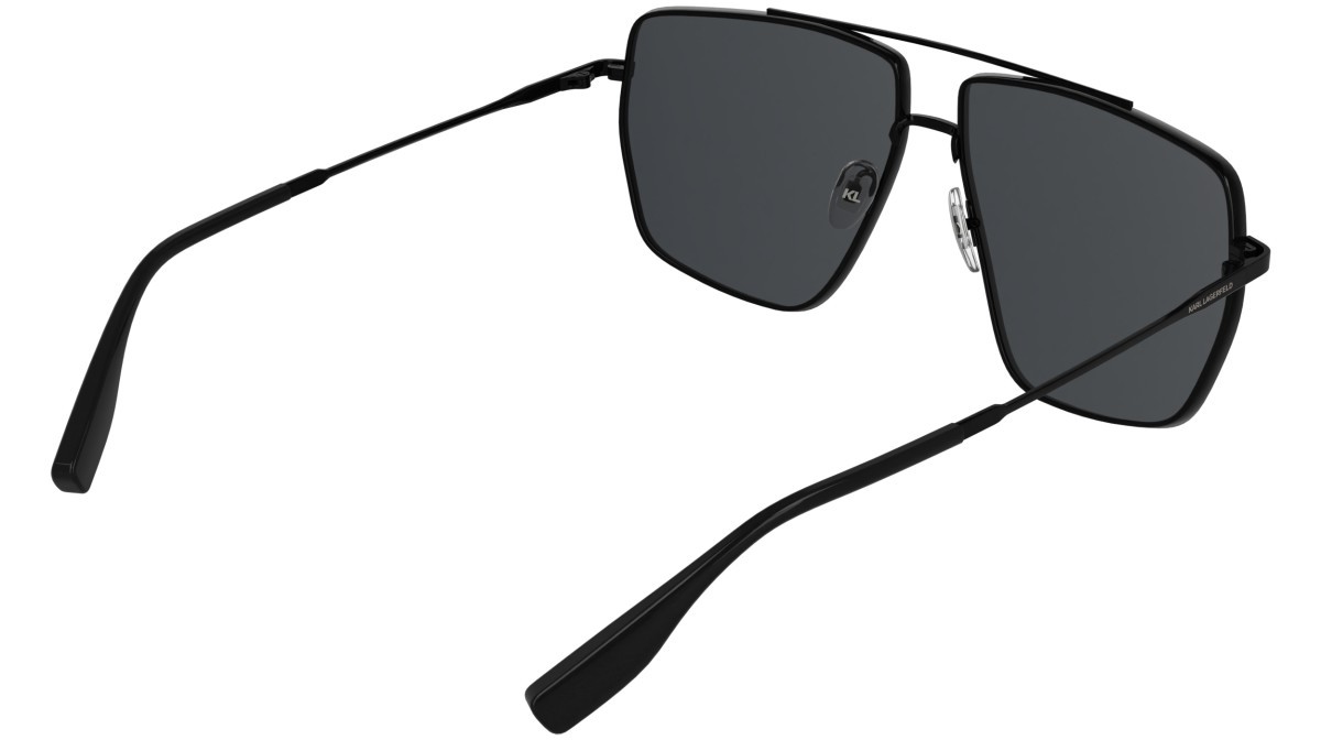 Occhiali da sole Karl Lagerfeld KL370S (001) colore black forma navigator lenti solid smoke