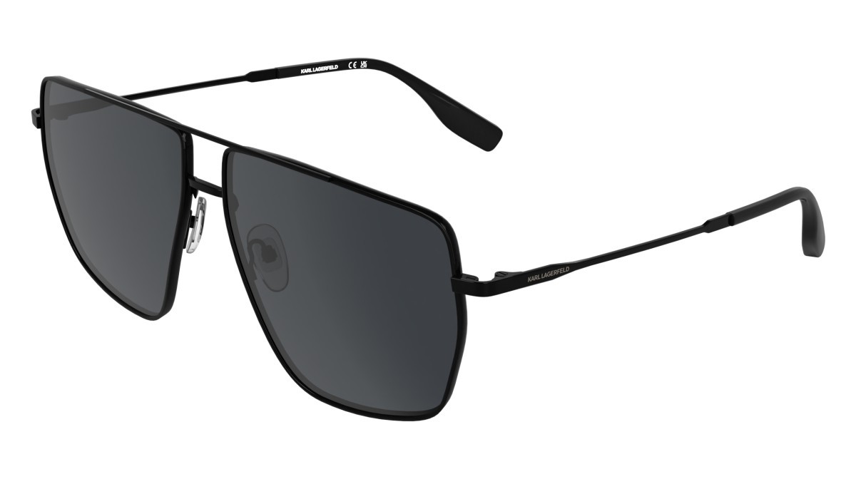 Occhiali da sole Karl Lagerfeld KL370S (001) colore black forma navigator lenti solid smoke