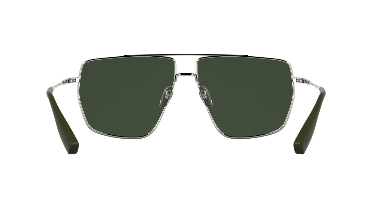 Occhiali da sole Karl Lagerfeld KL370S (040) colore silver forma navigator lenti solid khaki