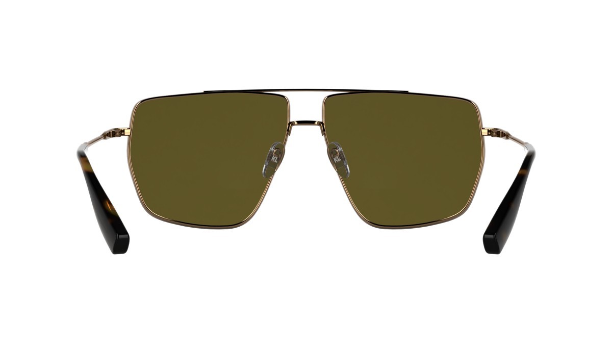Occhiali da sole Karl Lagerfeld KL370S (717) colore amber gold forma navigator lenti solid brown