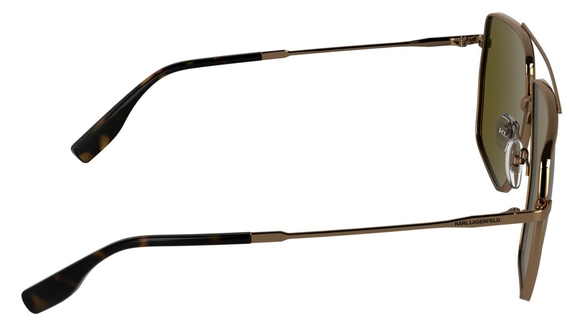Occhiali da sole Karl Lagerfeld KL370S (717) colore amber gold forma navigator lenti solid brown