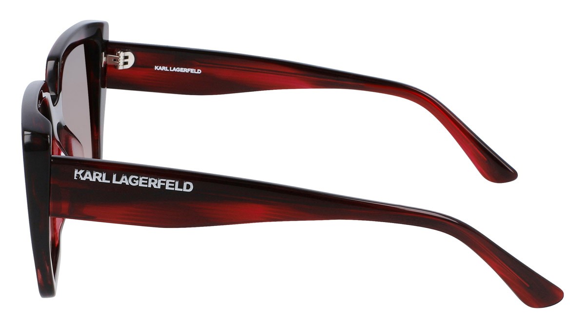 Occhiali da sole Karl Lagerfeld KL6036S (049) colore striped burgundy forma rettangolare 