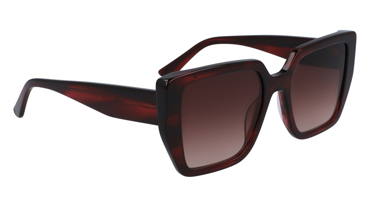 Occhiali da sole Karl Lagerfeld KL6036S (049) colore striped burgundy forma rettangolare 