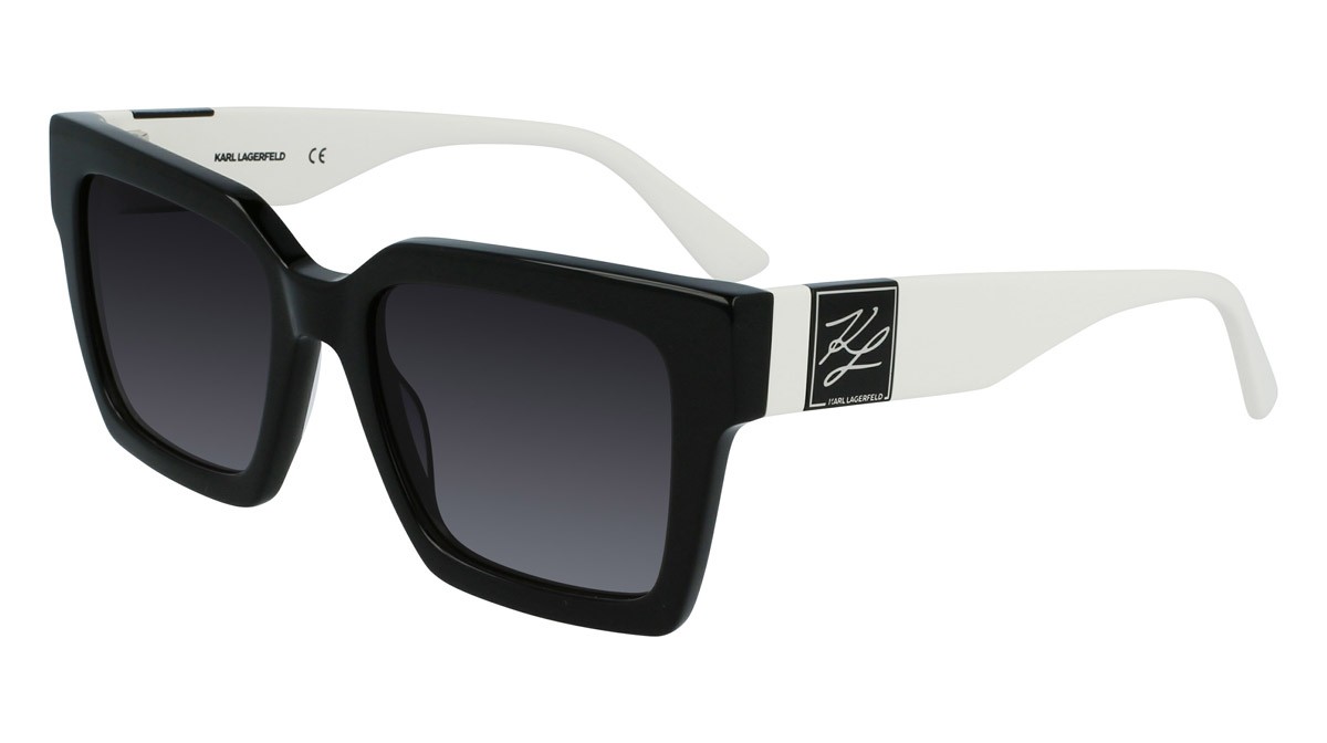 Occhiali da sole Karl Lagerfeld KL6057S (004) colore black & white forma rettangolare 
