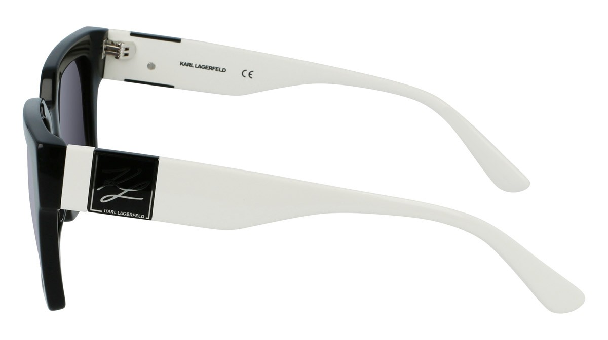Occhiali da sole Karl Lagerfeld KL6057S (004) colore black & white forma rettangolare 