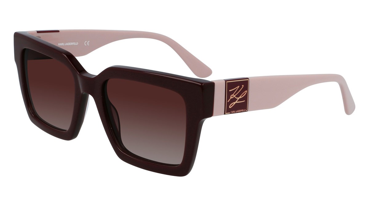 Occhiali da sole Karl Lagerfeld KL6057S (605) colore burgundy forma rettangolare 