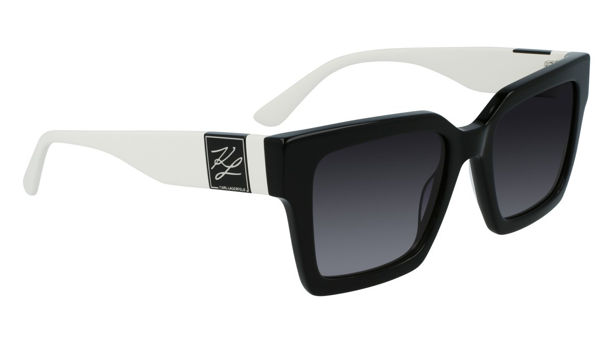 Occhiali da sole Karl Lagerfeld KL6057S N (004) colore black & white forma rettangolare 