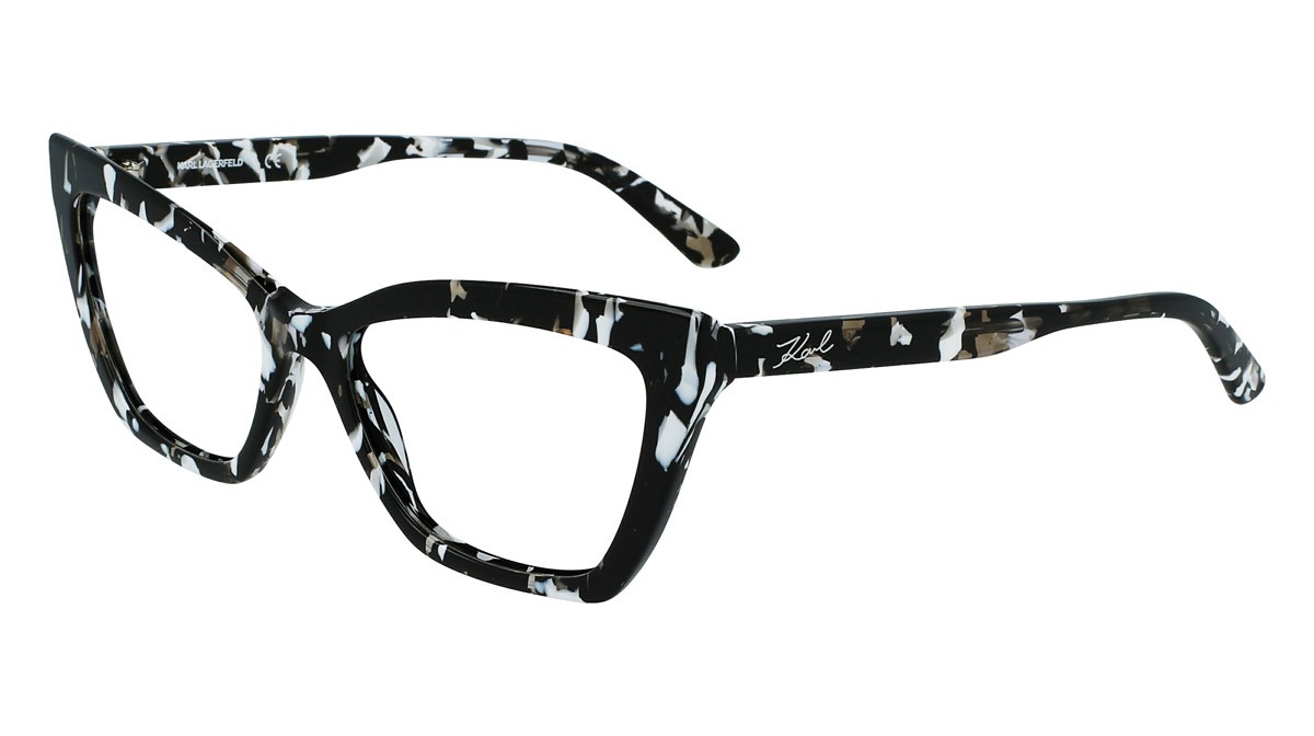 Occhiali da vista Karl Lagerfeld KL6063 (007) colore black/white forma cat eye 