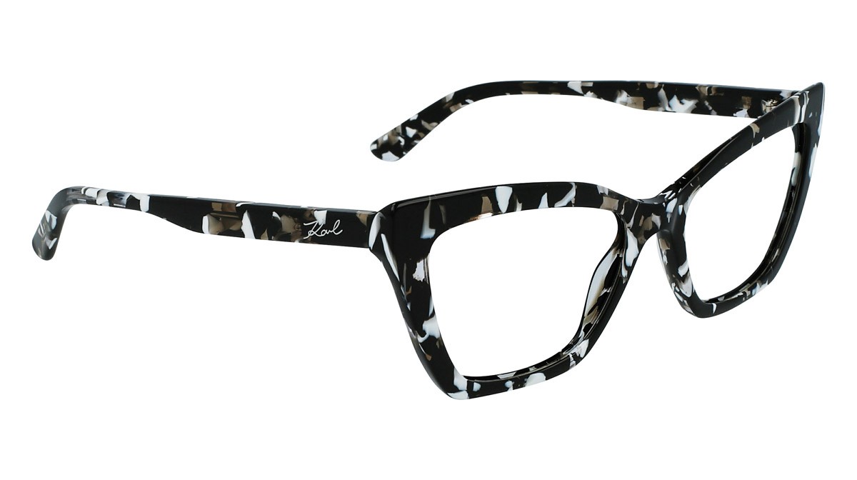Occhiali da vista Karl Lagerfeld KL6063 (007) colore black/white forma cat eye 