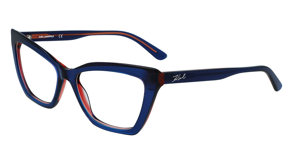 Occhiali da vista Karl Lagerfeld KL6063 (403) colore blue trilayer forma cat eye 