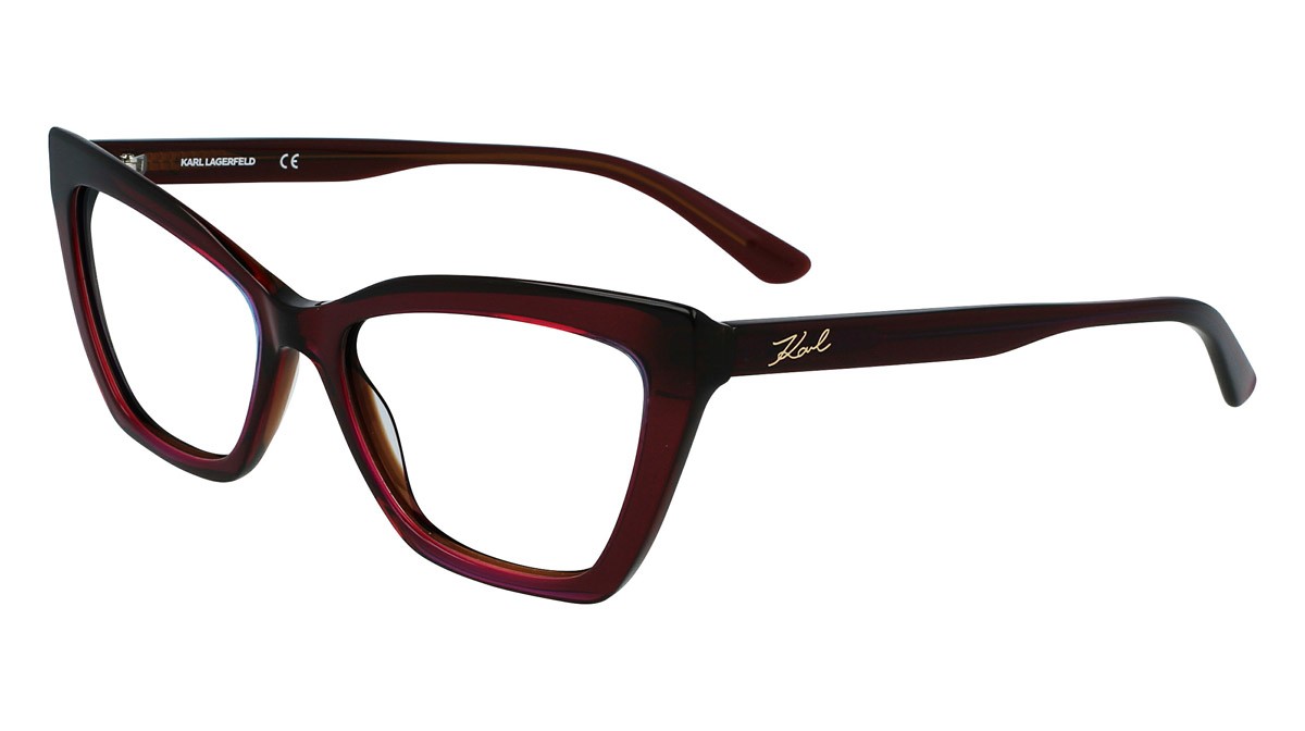 Occhiali da vista Karl Lagerfeld KL6063 (603) colore burgundy trilayer forma cat eye 
