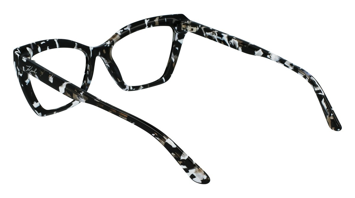 Eyeglasses Karl Lagerfeld KL6063 N (007) color black/white shape cat eye 